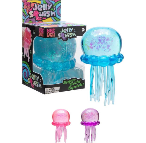 Nee Doh Jellyfish Design Squeeze Stress Ball, Ultra Soft Slow Rise Sensory Fidget Toy
