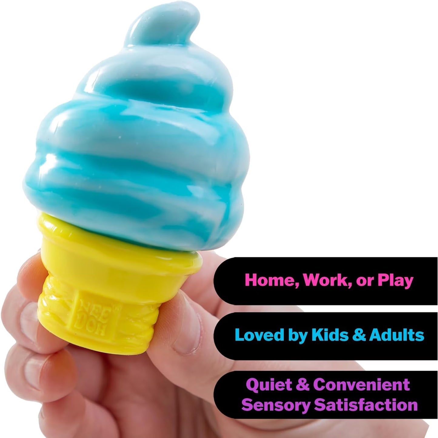 NeeDoh NICE CREAM CONE Ice Cream Swirl Squishy Toy